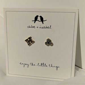 Initial "H" earrings.
